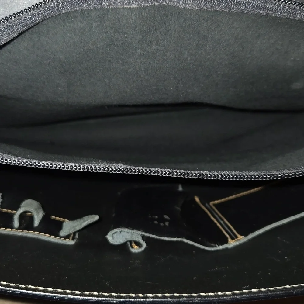Barantani Briefcase Leather Rehab Black